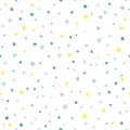 Tiny Hand Drawn Twinkle Stars vector seamless pattern