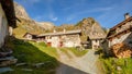 The tiny Heidi village of Grevasalvas Engadin, Grisons, Switzerland Royalty Free Stock Photo