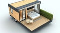 Tiny Home on Wheels Compact Living with Style Royalty Free Stock Photo