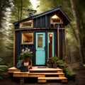 Tiny house living - ai generated image