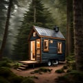 Tiny house living - ai generated image