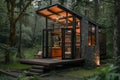 A tiny house in the middle of the woods. Royalty Free Stock Photo