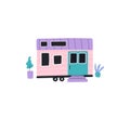 Tiny house, mobile home on wheels Royalty Free Stock Photo