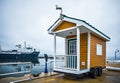 Tiny house shed on wheels near lake michigan