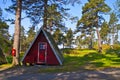 Tiny little cabins for rent Royalty Free Stock Photo