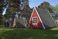 Tiny little cabins for rent Royalty Free Stock Photo