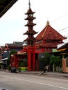 tiny little mosque with a unique architectural design