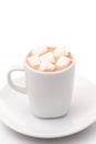 Tiny LIttle Mug Filled with Hot Chocolate for a Child called a Babyccino Royalty Free Stock Photo