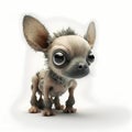 Tiny Monster Dog. Generative AI Royalty Free Stock Photo