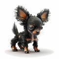 Tiny Monster Dog. Generative AI Royalty Free Stock Photo