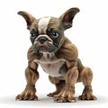 Tiny Monster Strong Dog. Generative AI Royalty Free Stock Photo
