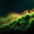 Tiny Moss Spores A Microscopic Beauty Of Nature Generative AI Royalty Free Stock Photo