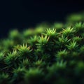 Tiny Moss Spores A Microscopic Wonder Of Nature Generative AI Royalty Free Stock Photo