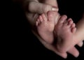 Tiny Newborn Baby Feet Royalty Free Stock Photo
