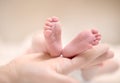 Tiny newborn baby's feet