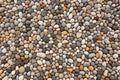 tiny pebble stone wall with uniformity Royalty Free Stock Photo