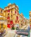 The tiny bridge to Victoria Gate, Valletta, Malta