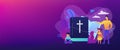 Religious summer camp concept banner header. Royalty Free Stock Photo