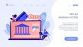 Open banking platform concept landing page. Royalty Free Stock Photo