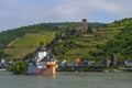 Pfalzgrafenstein Castle. near Kaub in the middle of Rhine river, A UNESCO World Heritage Site Upper Middle Rhine Valley Royalty Free Stock Photo