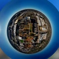 Tiny planet view of Town Hall of Duluth in GA