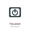 Tiny power vector icon on white background. Flat vector tiny power icon symbol sign from modern user interface collection for