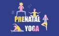 Prenatal yoga horizontal banner.