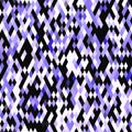 Tiny purple geometric mosaic pixel diamond seamless pattern. Modern square shape tile trend texture. Color of the year