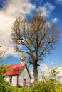 Tiny school house on a hill