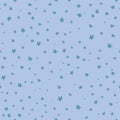 Tiny Teal and Blue Sprinkle Stars seamless vector pattern