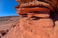 Tiny stalactite at the base of a hoodoo north of Horseshoe Bend Royalty Free Stock Photo