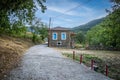 Tiny stone house in Zarouchla village. Achaia, Greece