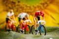 Tiny toy cyclists