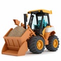 Tiny Toy Front Loader. Generative AI Royalty Free Stock Photo