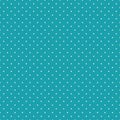 Tiny vector polka dot seamless pattern background. Small white circles on bright aqua blue backdrop. Regular geometric Royalty Free Stock Photo