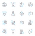 Tiny venture linear icons set. Micro-business, Petite, Miniature, Compact, Small-scale, Pint-sized, Minimal line vector
