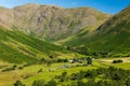 The tiny village of Wasdale surrounded by tall mountains (Lake District