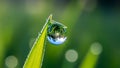 Tiny water droplets line the edge of the leaf adding texture Royalty Free Stock Photo