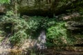 Tiny waterfall in the mountain and river in the tropical rainforest jungle in Gunung Mulu National park. Sarawak