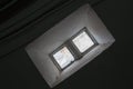 Tiny window made of 2 glass bricks. Royalty Free Stock Photo