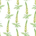 Vector seamless linear floral pattern.