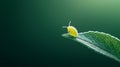 A Tiny Yellow Insect on a Leaf Royalty Free Stock Photo