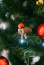 The Tio de Nadal toy on the Christmas tree is an Aragonese and Catalan Christmas tradition.