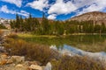 Tioga Lake in the Sierra Nevada Mountain, California, USA