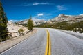 Tioga Pass Road in Yosemite National Park,California Royalty Free Stock Photo