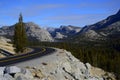 Tioga Pass the highway through Yosemite National Park Royalty Free Stock Photo