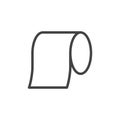 Tiolet paper icon Thin outline art symbol Royalty Free Stock Photo