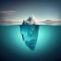 Tip of the iceberg. Business concept. generative ai. Iceberg. Success business metaphor Royalty Free Stock Photo