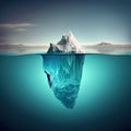 Tip of the iceberg. Business concept. generative ai. Iceberg. Success business metaphor