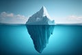 Tip of the iceberg. Business concept. generative ai. Iceberg. Success business metaphor Royalty Free Stock Photo